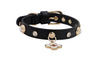 Doge Crystal Charm Free Soft Genuiner Leather Collar