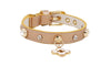Doge Crystal Charm Free Soft Genuiner Leather Collar