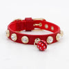 Doge Crystal Charm Free Soft Genuiner Leather Collar