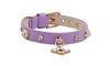 Doge Crystal Charm Free Soft Genuiner Leather Collar