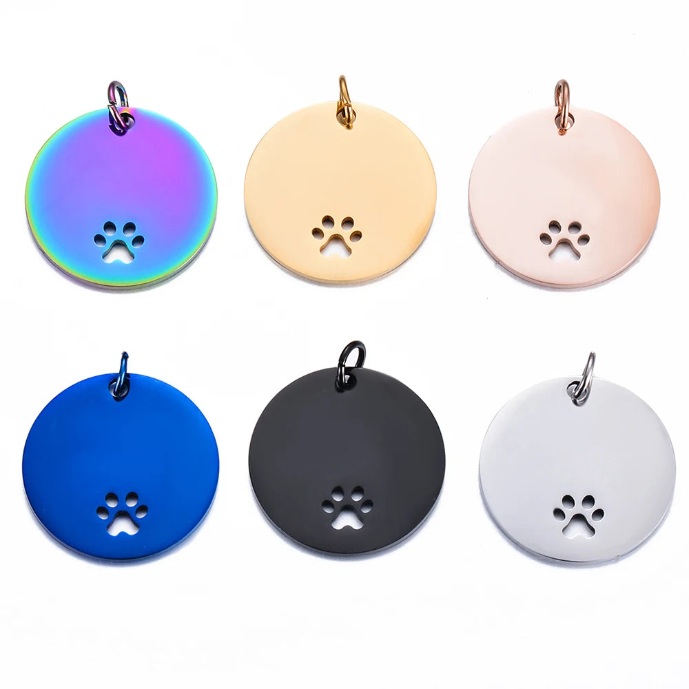 Stainless Stee Round Dog ID Tags