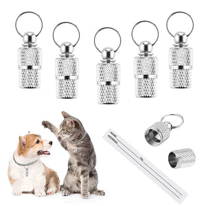 Personalized Dog anti loss ID tag with name and address hanging tag
