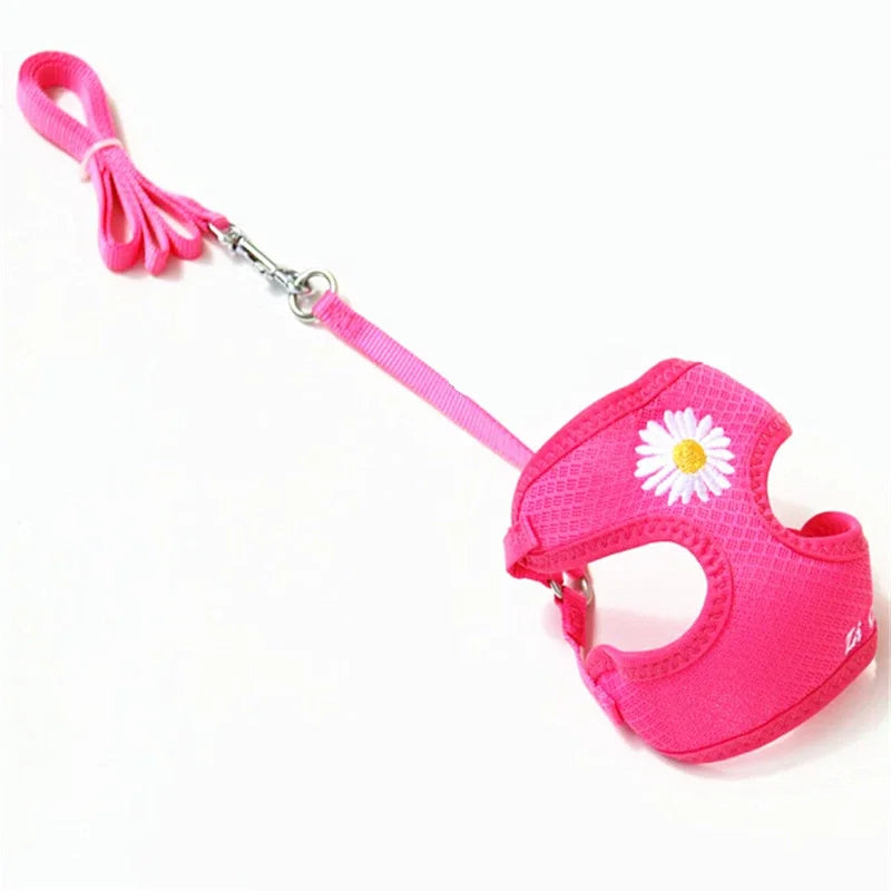 Daisy Embroidery Harness for Small Dogs,