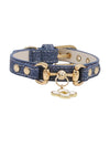 Doge Crystal Charm Free Soft Genuiner Leather Collar