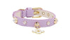 Doge Crystal Charm Free Soft Genuiner Leather Collar
