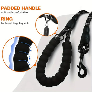 Reflective Dog Leash With Comfortable Padded Handle