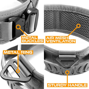 Classic Adjustable Reflective Training Military Dog Collar