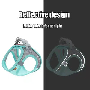 Dog Reflective Chest Vest  Rope Set harness