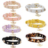 Doge Crystal Charm Free Soft Genuiner Leather Collar