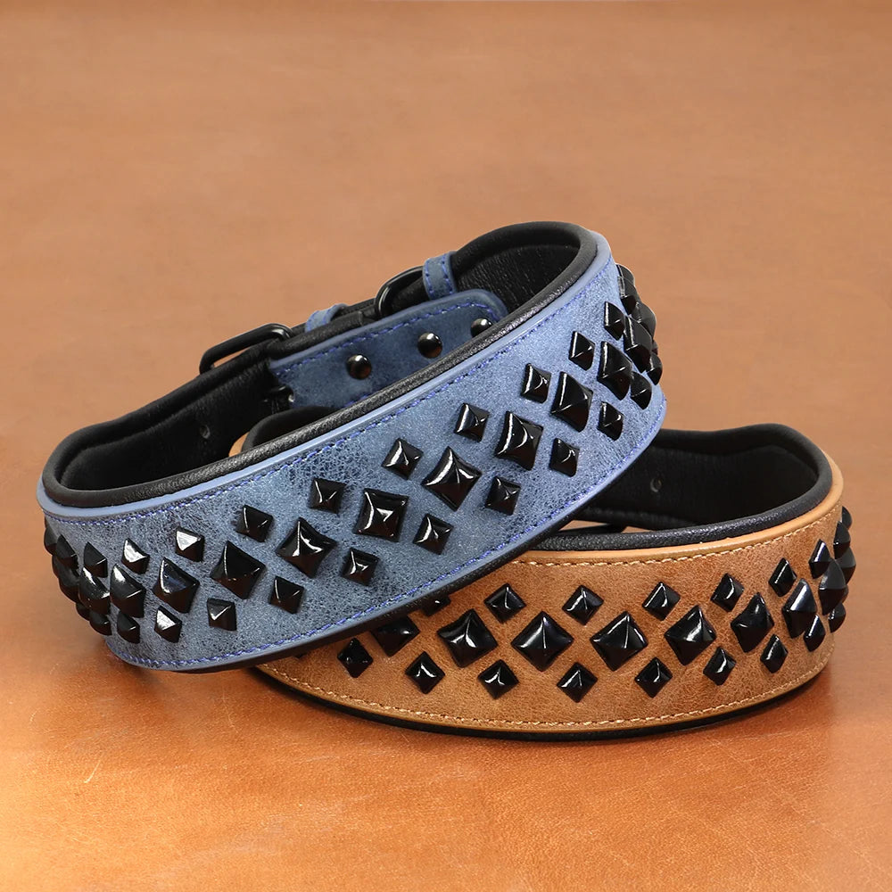 Cool Spikes Studded Leather dog Collars