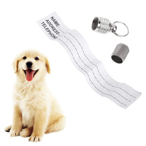 Personalized Dog anti loss ID tag with name and address hanging tag