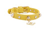 Doge Crystal Charm Free Soft Genuiner Leather Collar