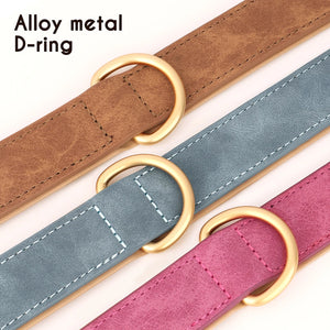 Leather Soft Padded Dog Collar