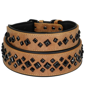 Cool Spikes Studded Leather dog Collars