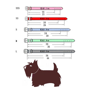 Doge Crystal Charm Free Soft Genuiner Leather Collar