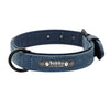 Personalized Custom Leather Dog Collar Name ID Tags