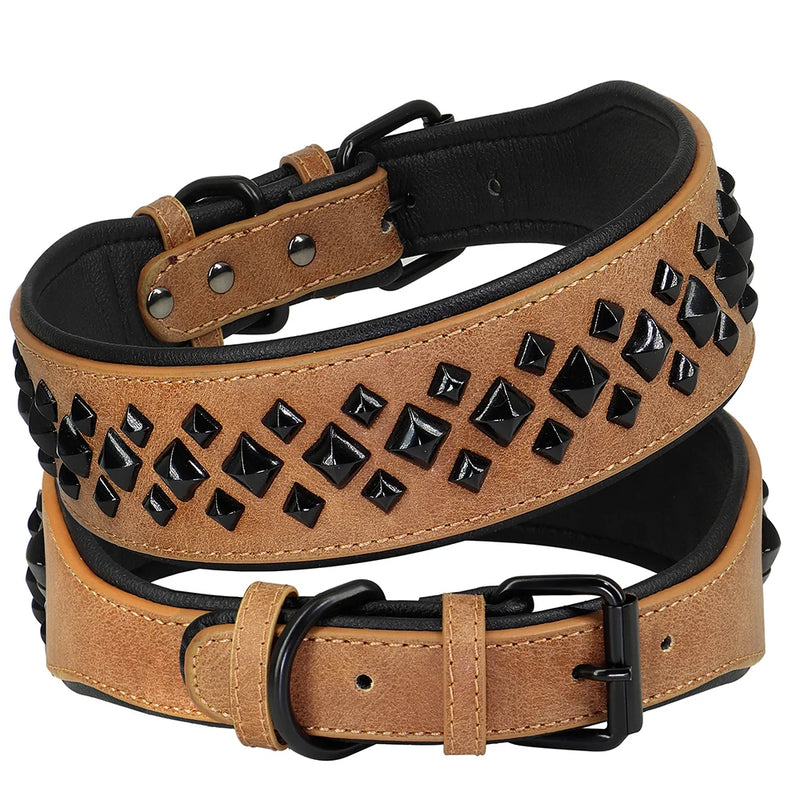 Cool Spikes Studded Leather dog Collars